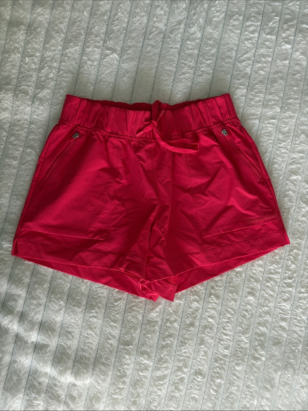 Outdoor Voices Bright Pink Shorts with Zip Pockets